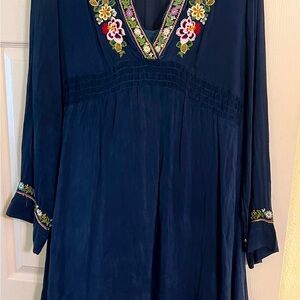 Very pretty Johnny Was navy blue dress